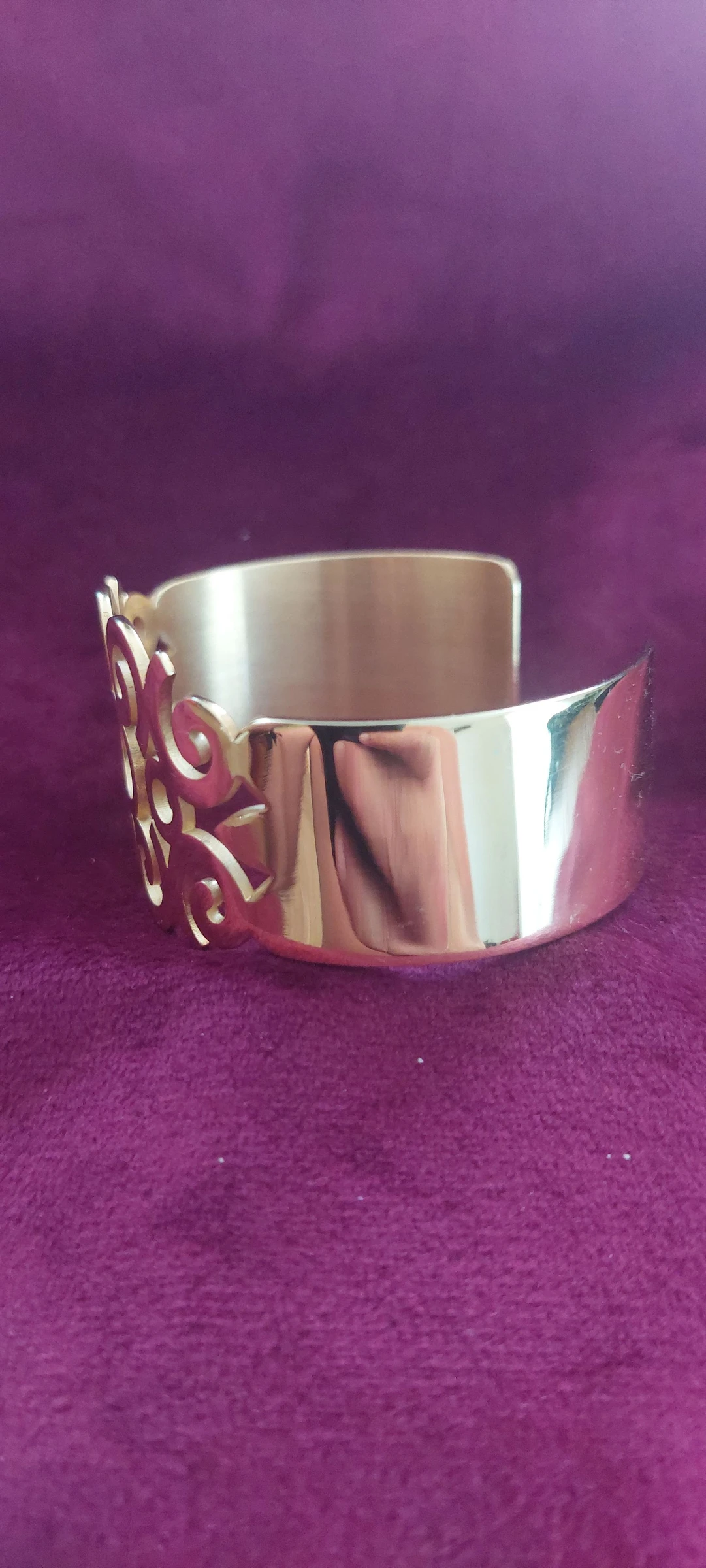 Prachtige open gouden armband - stijl "Les Georgettes" (28mm) – photo 2